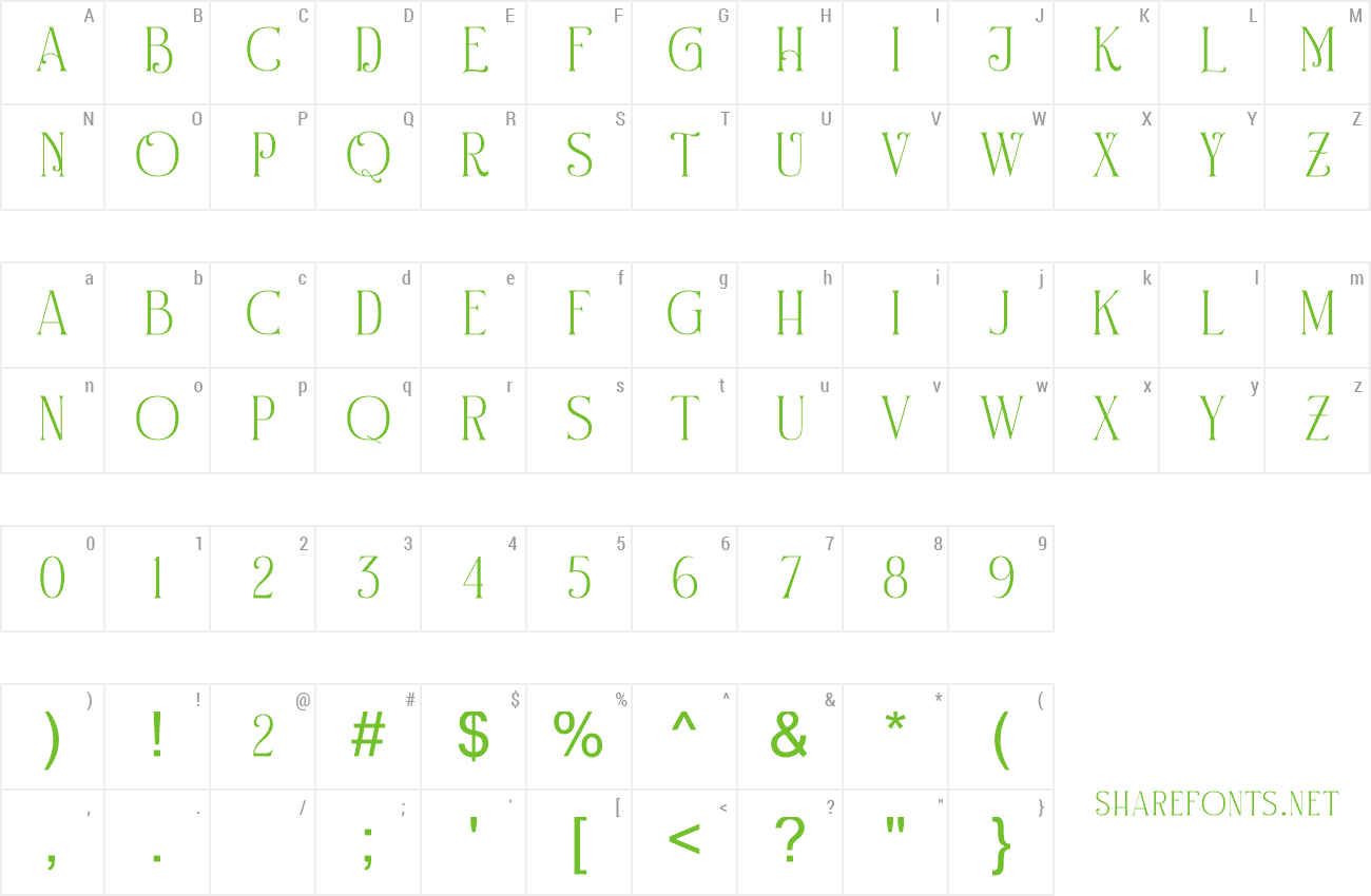 Font Elysian Manor preview